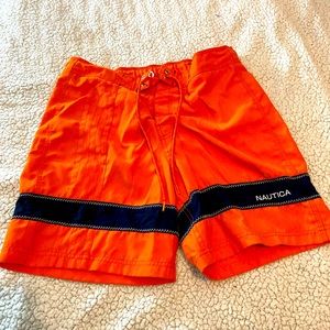 Nautica swim trunks size Small color orange